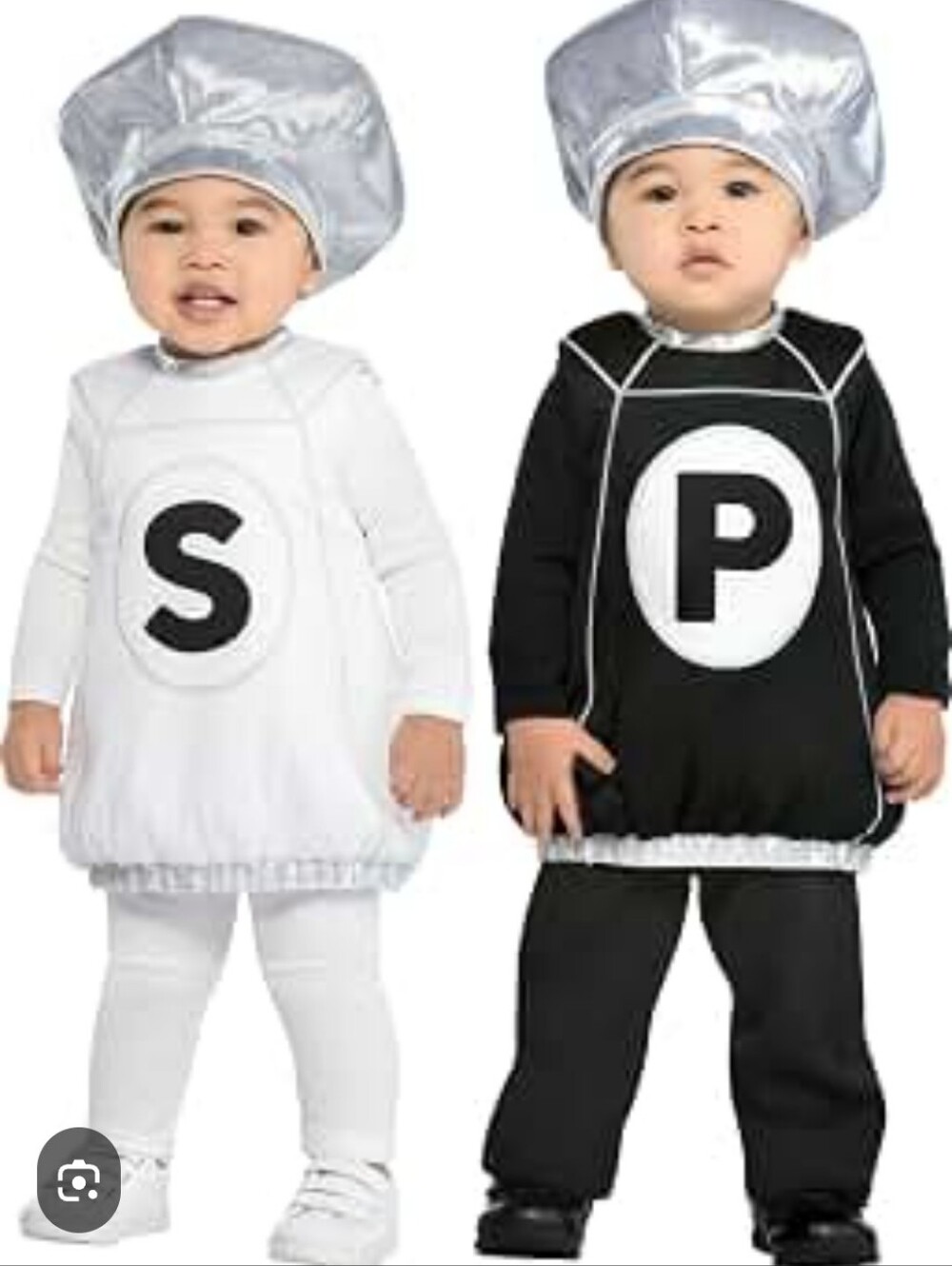 NWT set Of 2 Costumes, Salt And Pepper Shakers, Baby 6-12 Months
